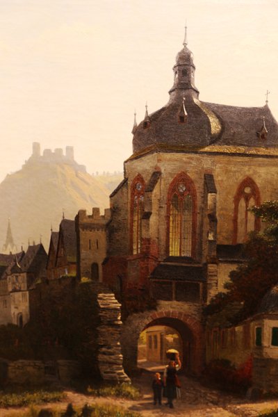 Oberwesel and Castle Schönburg by Christian Eduard Boettcher